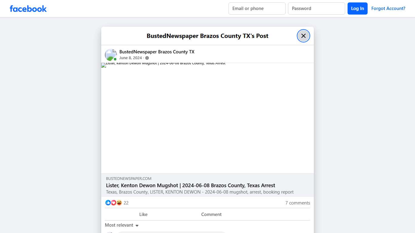 BustedNewspaper Brazos County TX Facebook